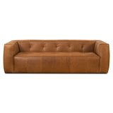 Capa Sofa in Full-Grain Pure-Aniline Italian Tanned Leather in Saddle Tan