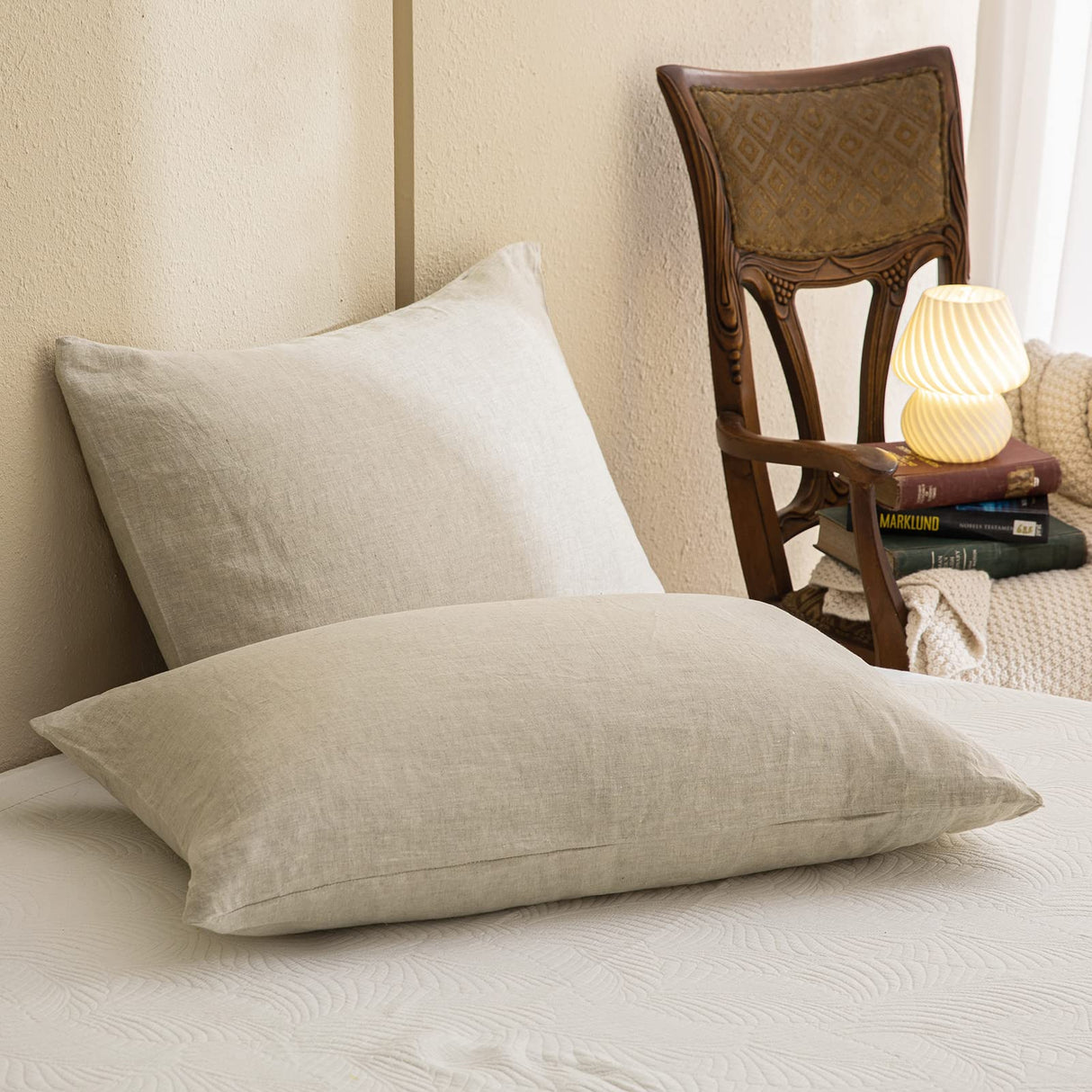 100% Linen Comforter Set Queen Natural French Flax Linen Bedding Comforter Set Soft