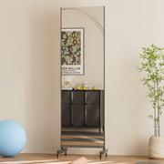 63"x20" Ultra-Light Mobile Floor Mirror with Shatterproof Film
