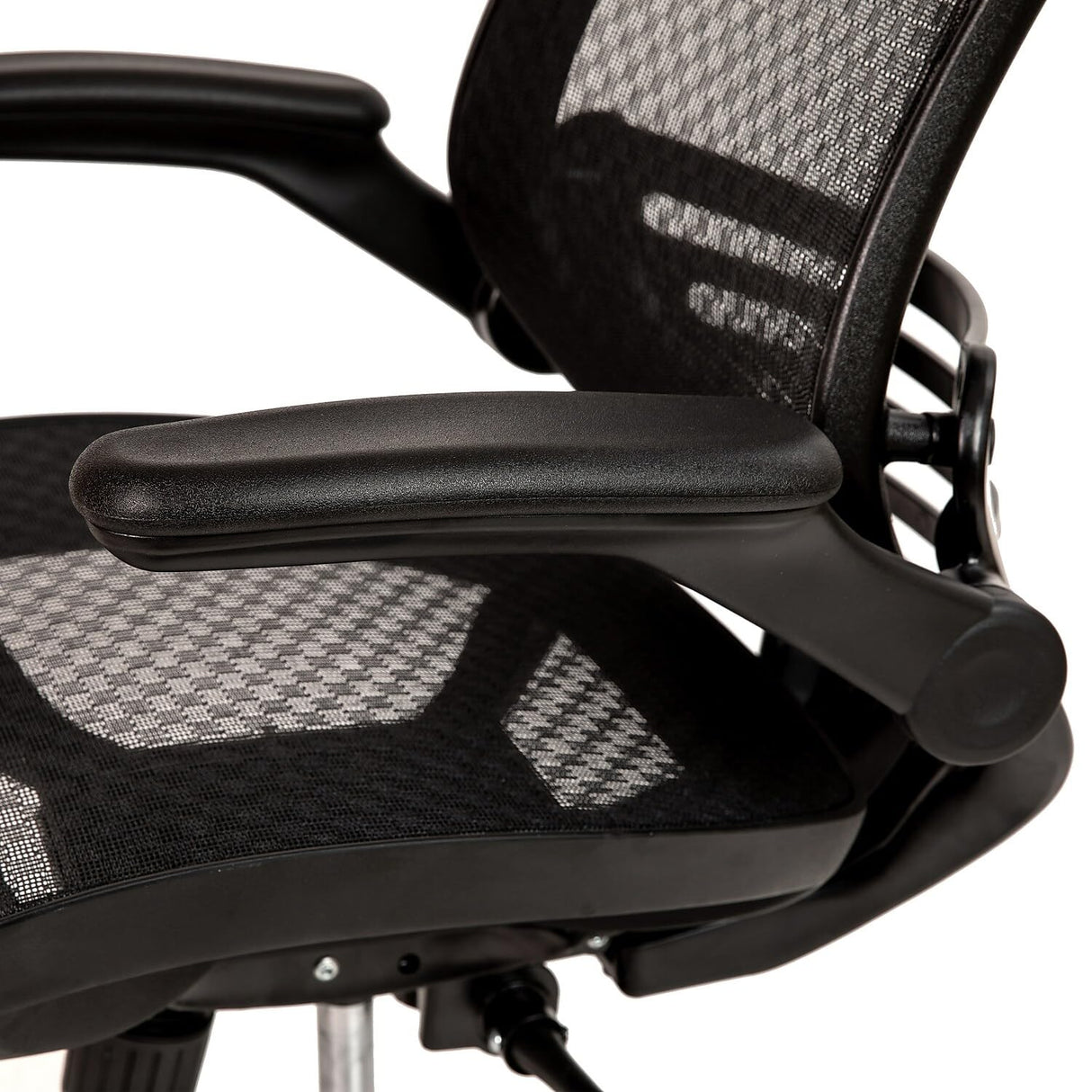 Warfield Mid-Back Transparent Black Mesh Executive Swivel Office Chair with Black Frame