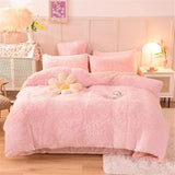 Plush Shaggy Duvet Cover Set Queen Luxury Fluffy Faux Fur Comforter Cover Set Ultra