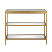 36" Wide Rectangular Console Table in Brass, Entryway Table, Accent Table