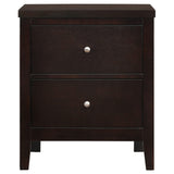 Transitional 2 Drawer Nightstand Bedroom Bedside Table Storage Drawers