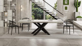 Emma 63(94,5) x35,4 in Extendable Dining Table, Concrete Effect, Grey