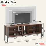 TV Stands for Living Room,ModernTV Console with Glass Shelves & LED Lights