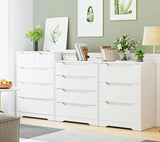 Modern 3 Drawer Dresser, Wood Chest of Drawers with Storage, Tall Nightstand