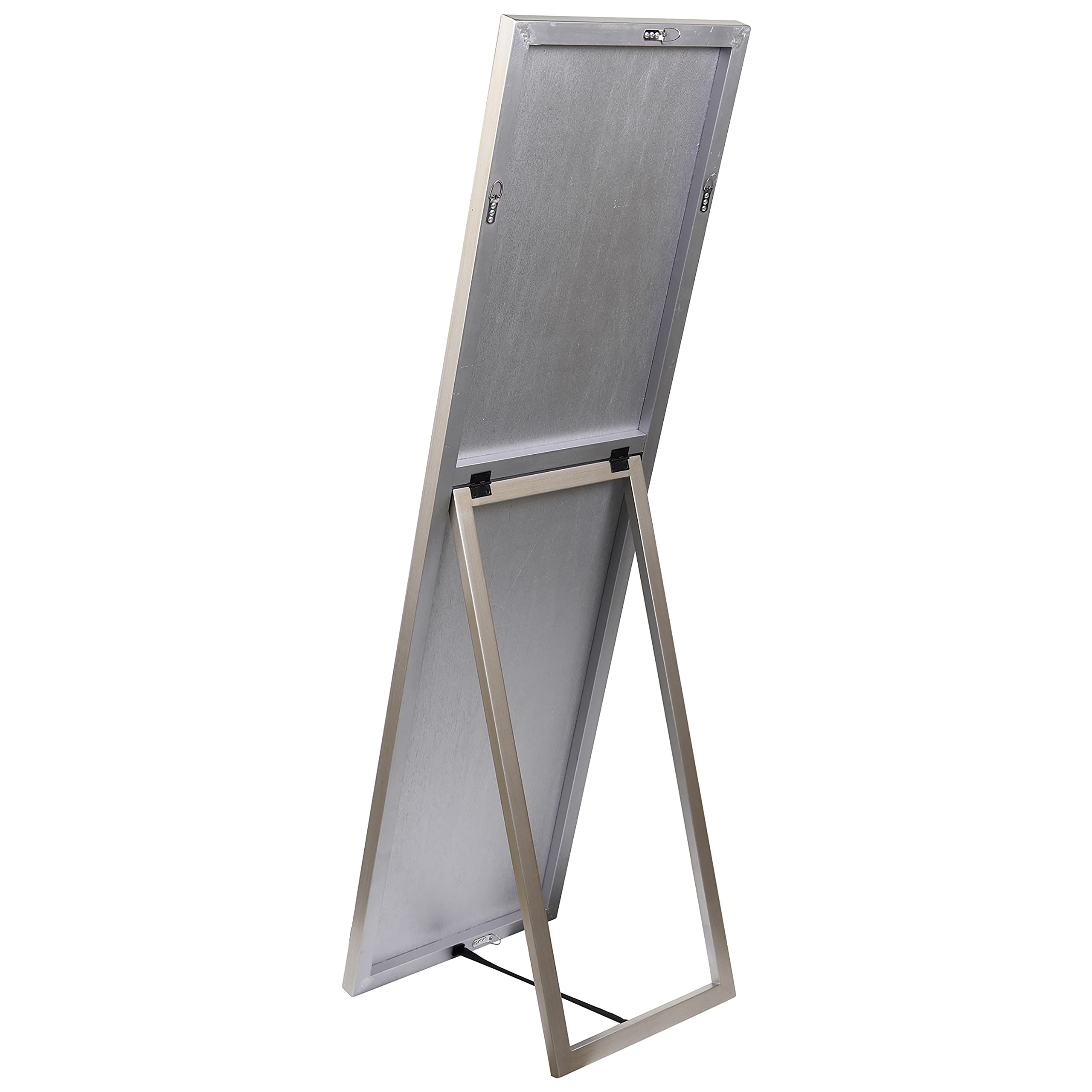 Empire Art Direct Traverse Modern Cheval, Floor Mirror Solid Wood Frame Covered with Beveled Clear MirrorPanel, 64" x 1.3" x 18"