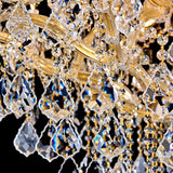 Large Gold Modern Crystal Chandelier Light Fixtures - 24 Lights, Pendant Light Foyer