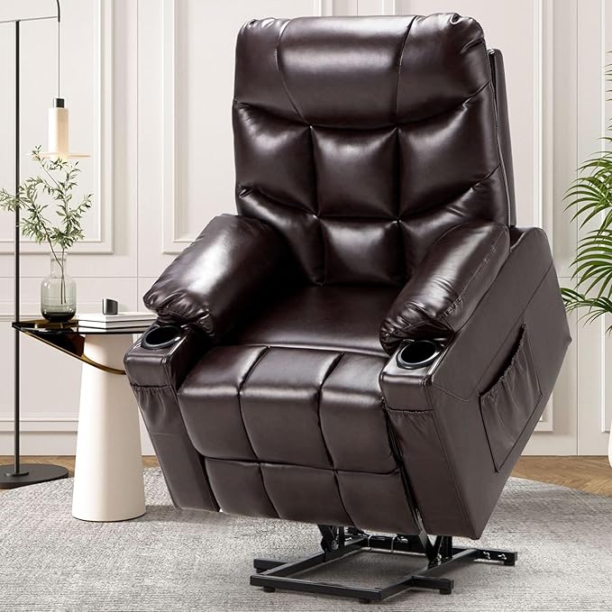 Power Lift Recliner for Elderly, Electric Lift Chair with Heated Vibration Massage