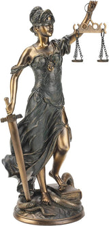 Themis Blind Lady of Justice Statue Lawyer Gift, 13 Inch