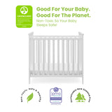 Middleton Mini Crib with 2.75-Inch Mattress - Greenguard Gold Certified, Textured White