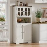 Bathroom Storage Cabinet, Freestanding Storage Cabinet with Doors and Shelves