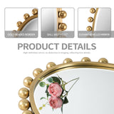 Antique Gold Oval Mirror with Beveled Glass - 24x36 Decorative Wall Mirror