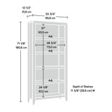 Pass 5-Shelf Bookcase Rustic Bookshelf, L: 33.78" x W: 12.52" x H: 71.10", Char Pine