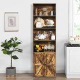 Double Wide 6-Tier Bookcase, Industrial Bookshelf with Metal Frame, Open Large Book