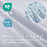 Cooling Comforter Queen Size - Summer Blue & Grey Double-Sided Cool Blanket Buttery