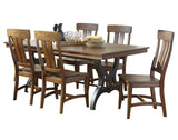 The District 78-96" Wide Storing Leaf, Copper Dining Tables