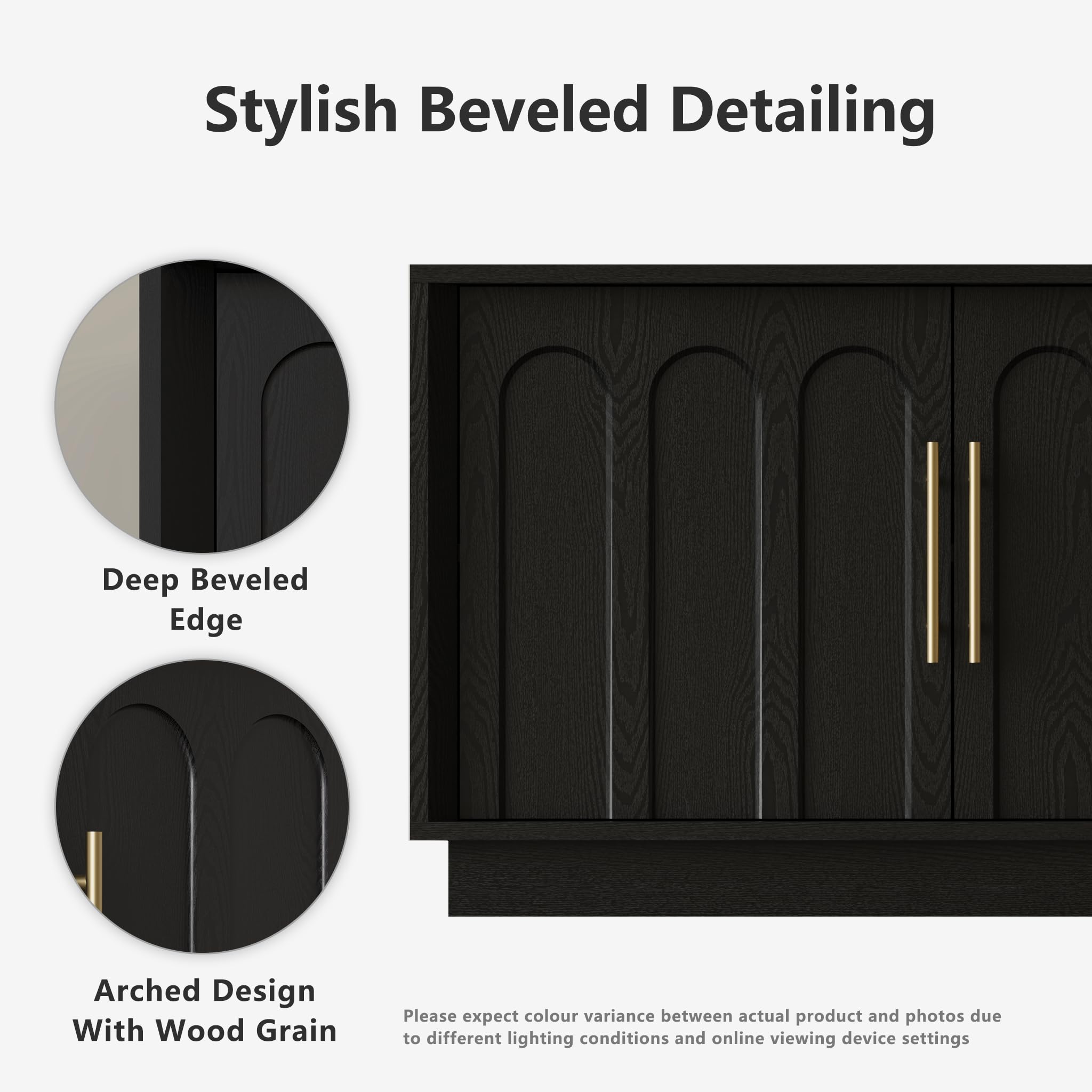 67" Modern TV Stand for 75 Inch TV with Adjustable Shelves