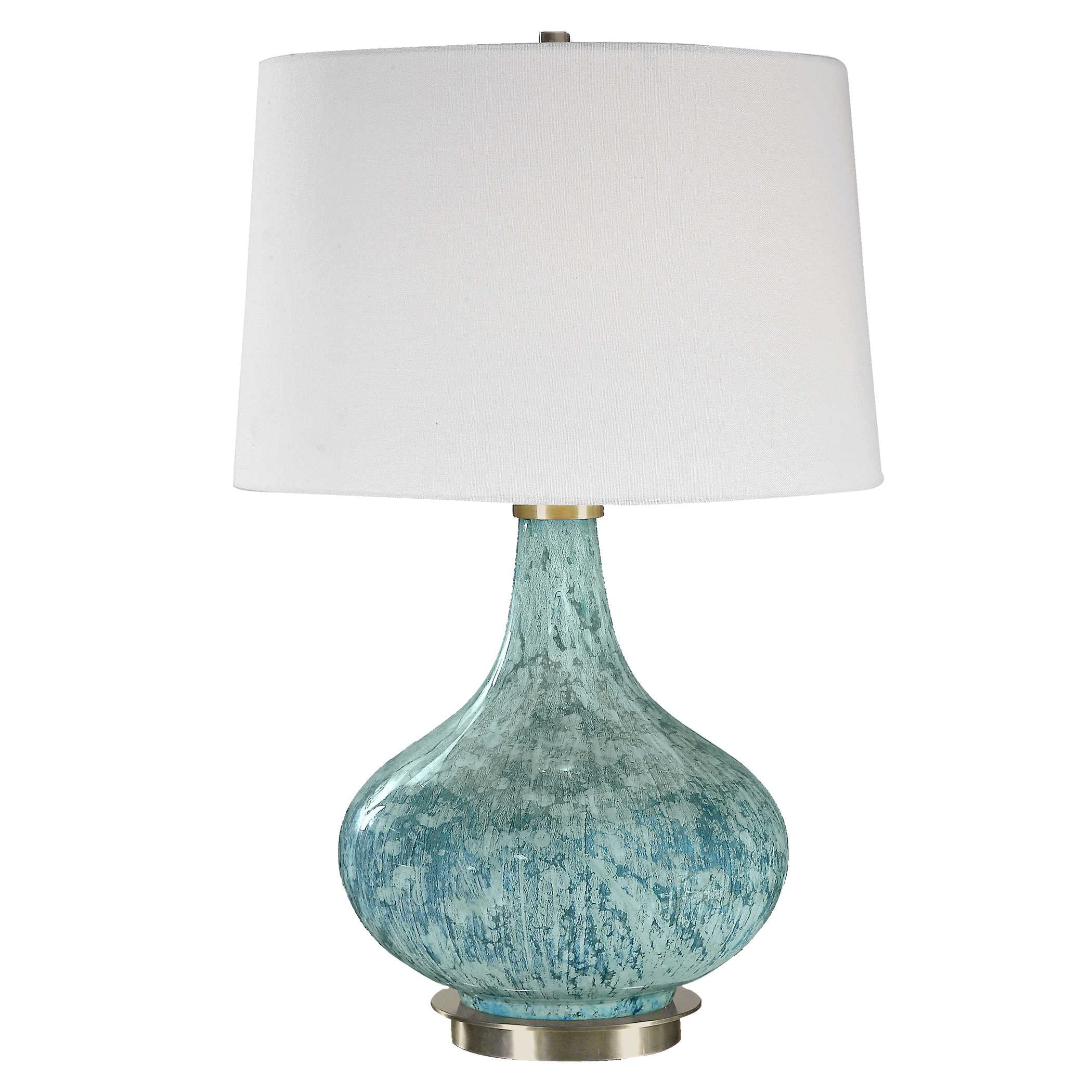 Celinda Blue Gray Glass Lamp