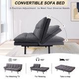 Couch,Convertible, Memory Foam Sleeper, Adjustable Modern Loveseat,Futon