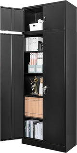 Metal Storage Cabinet, Locking Cabinet with Adjustable Shelves