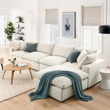 Commix Modular Sofa, Extra Large Reclining Sectional, Light Beige Fabric