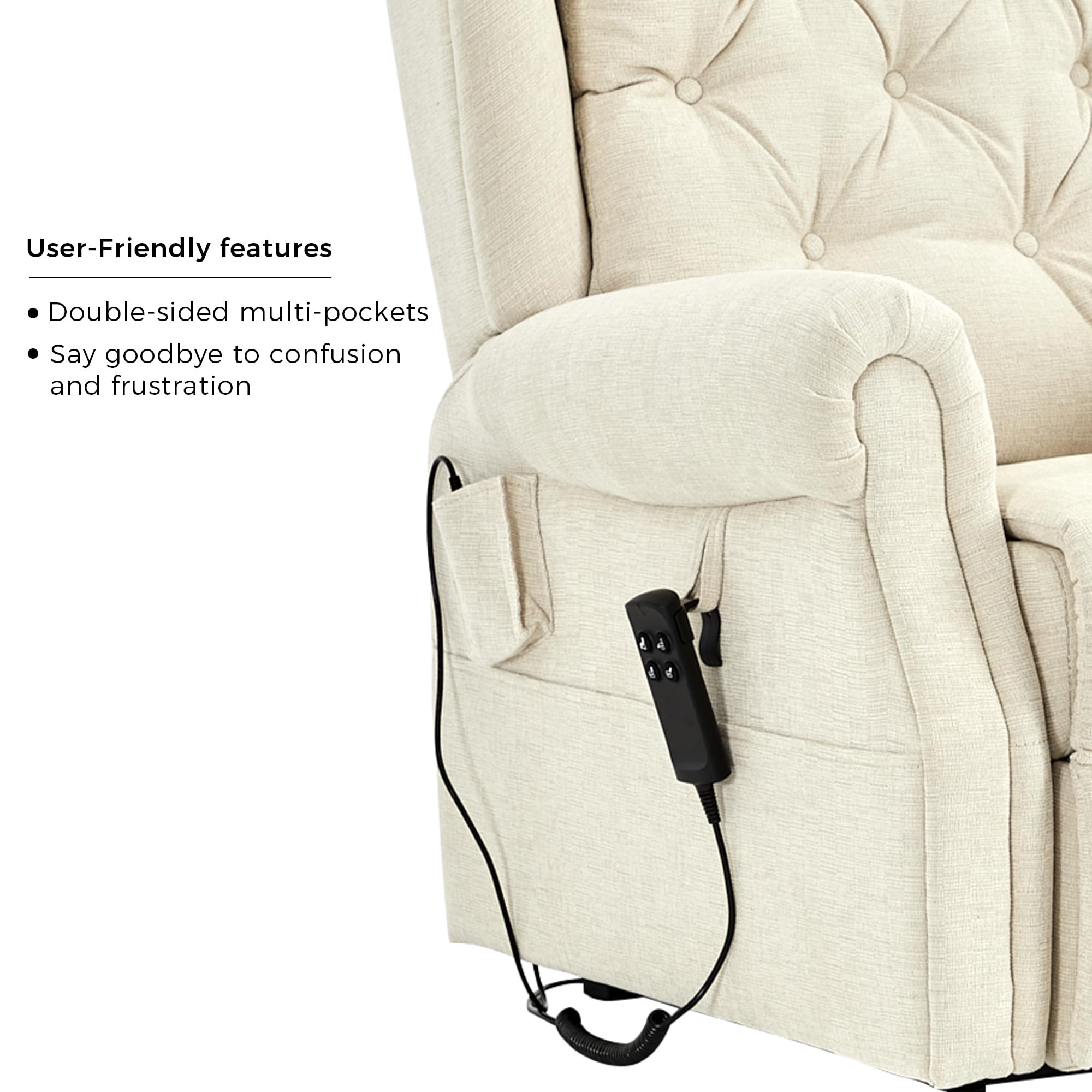 SootheEase Dual Motor Lift Chair with Infinite Recline, Heat & Massage