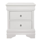 24 Inch Wood Nightstand, 2 Drawers