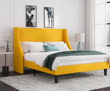 Queen Bed Frame, Platform Bed Frame Queen Size with Upholstered Headboard, Modern