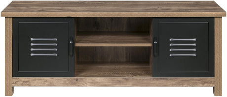 Range Locker TV Stand Entertainment Center, Oak