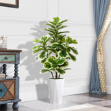 Artificial Fiddle Leaf Fig Plant Indoor 5FT Faux Rubber Tree with