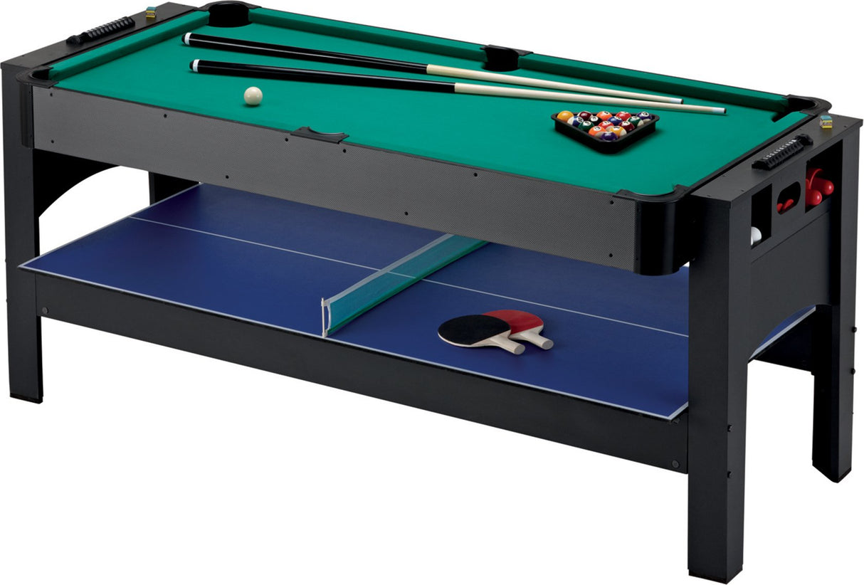 Original 3-in-1, 6-Foot Flip Game Table (Air Hockey, Billiards and Table Tennis)