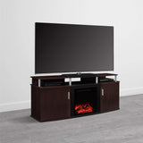 Carson Fireplace TV Stand for TVs up to 70 Inch, Replaceable Electric Fireplace Insert Heater,