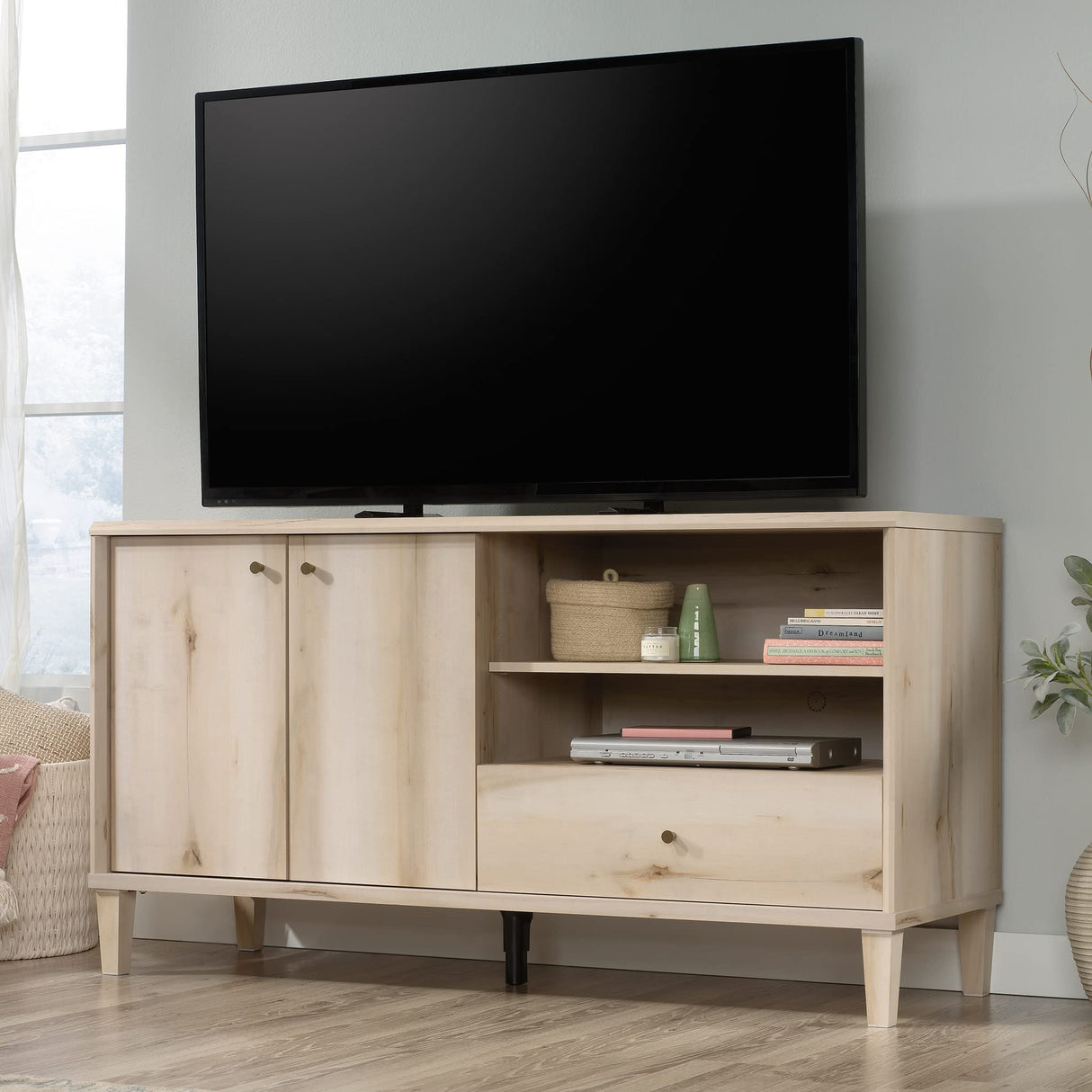 Willow Place 60" Entertainment Credenza, L: 19.29" x W: 59.06" x H: 31.18", Pacific Maple