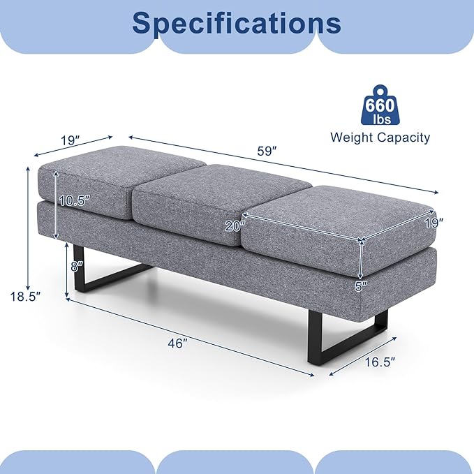 Waiting Room Chairs, Office Guest Chair with 660 Lbs Weight Capacity