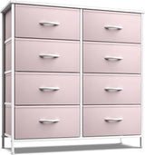 Kids Dresser with 8 Drawers - Storage Unit Organizer Chest for Clothes - Bedroom,