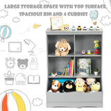 Storage Cabinet, Cubby Toy Organizer, 3 Shelf 4 Cube Units, Storage Bins Cubbies for Kids