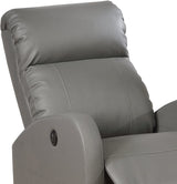 Sean Collection Modern Electric Leather Recliner Chair with USB Charging Port an