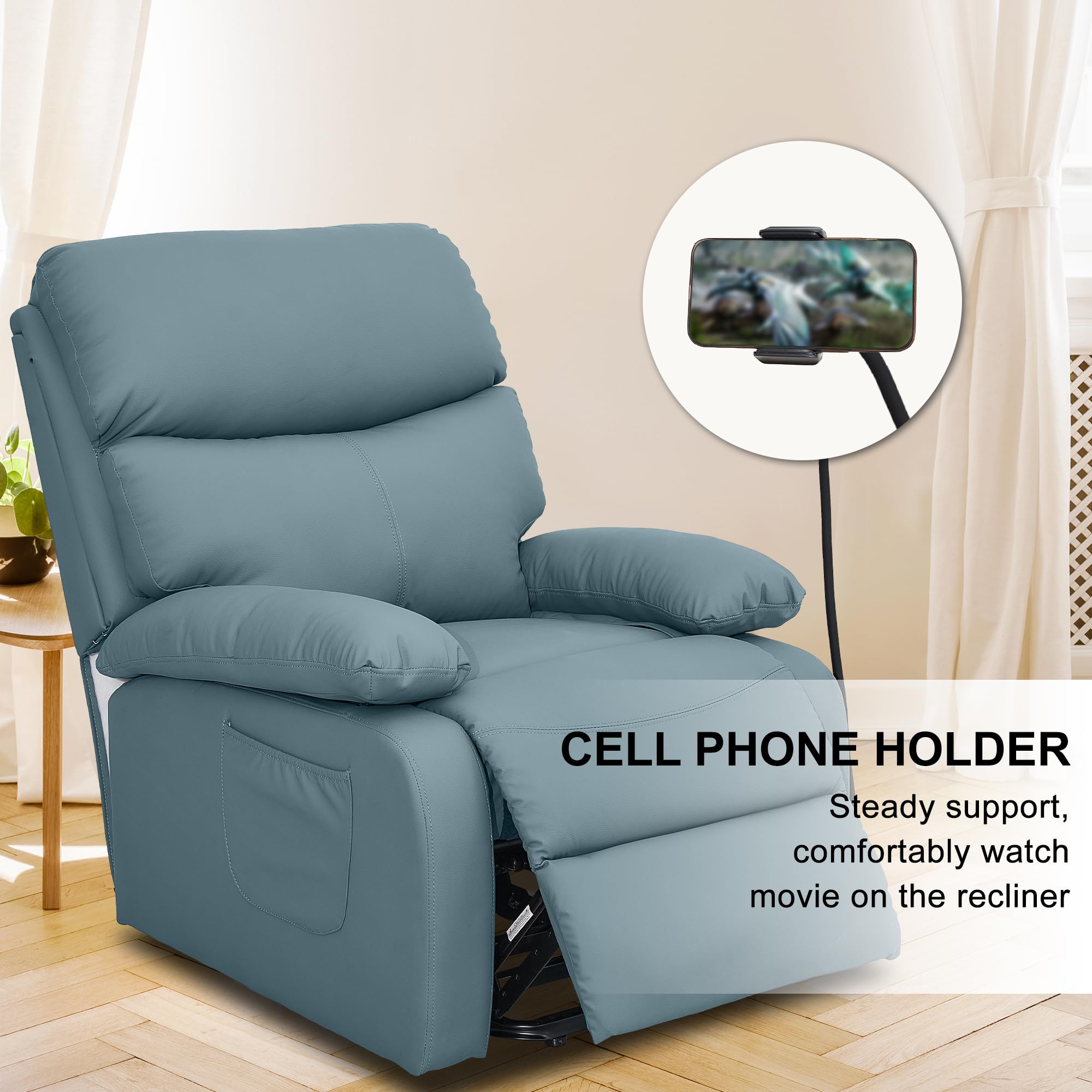 FlexAssist Power Lift Recliner Chair – Anti-Scratch Leather