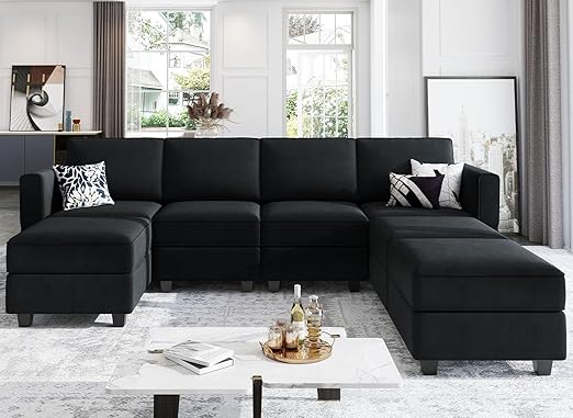 Modular Sectional Sofa U Shaped Sectional Couch with Reversible Chaises