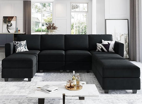 Reversible Sectional Sofa U Shaped Couch with Storage Seat with Chaise