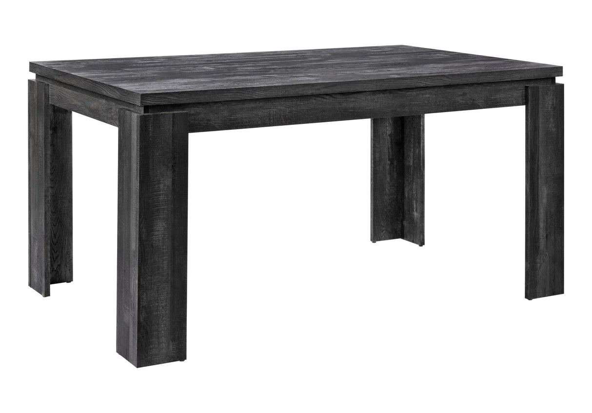 36"X 60" / BLACK RECLAIMED WOOD-LOOK Dining Table