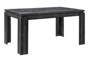 36"X 60" / BLACK RECLAIMED WOOD-LOOK Dining Table