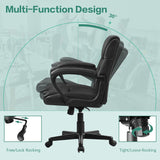 Executive Office Chair Swivel Task Seat with Ergonomic Mid-Back, Waist Support