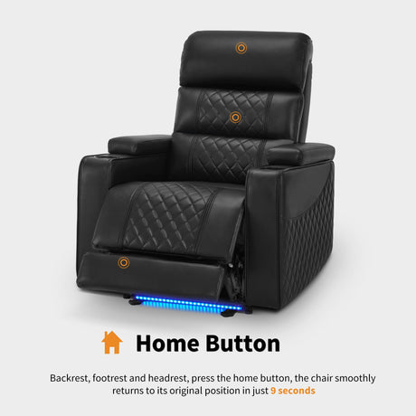 Power Recliner Chair with Adjustable Headrest for Living Room, Electric Reclining Sofa