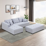 3 Piece Sectional Sofa 111.5" Set Living Room Furniture Set, Modern Couch