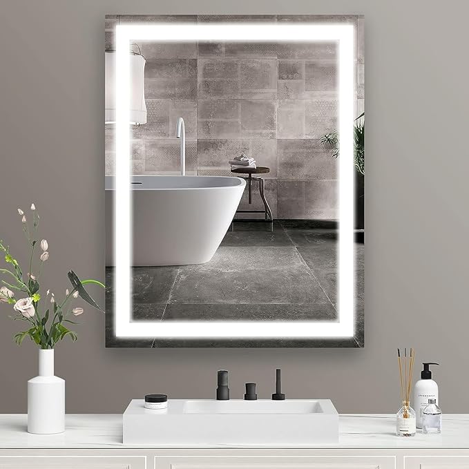 36"X24" LED Bathroom Mirror with Lights, Frontlit, Anti-Fog, Lighted Bathroom