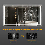 24x32 LED Bathroom Mirror with Anti-Fog & Memory Touch