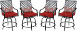 3 Piece Outdoor Bar Furniture Set, Counter Height Patio Bar Bistro Table
