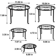 yosager Metal Plant Stands for Flower Pot, Heavy Duty Potted Holder, Indoor Outdoor Metal Rustproof Iron Garden Container Round Supports Rack for Planter